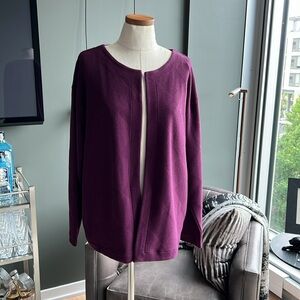 New HANRO Open Front Cotton Cardigan Sweater in Sumac Size Medium